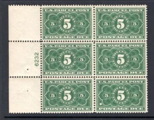 U.S. #JQ3 Mint NH PLATE BLOCK - 5c Parcel Post Postage Due - VF