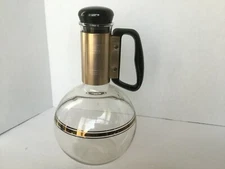 Vintage MCM Heat Proof Glass Coffee Carafe Pot with lid SILEX apx 10" tall