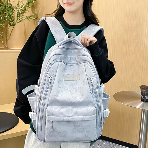 Cute Bears Print Backpack Fashion Versatile Large Capacity Travel Bags Women Jun - Picture 4 of 13