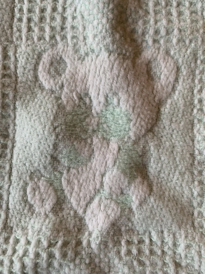 Vintage Mint Green Knit Baby Blanket Lovey Teddy Bears Letters *read - Изображение 4 из 4