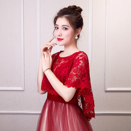 1x Elegant Lace Shrug Shawl Cape Crop Bolero for Evening Dress Women Ladies - Picture 14 of 35
