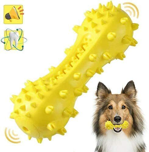Dog Chew Toy Indestructible Teeth 店内全品対象 Squeaky Aggr For 格安人気 Cleaning