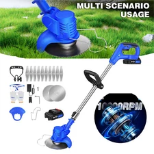 US Cordless Strimmer Grass Trimmer Cutter Garden Lightweight Rechargeable Weeder