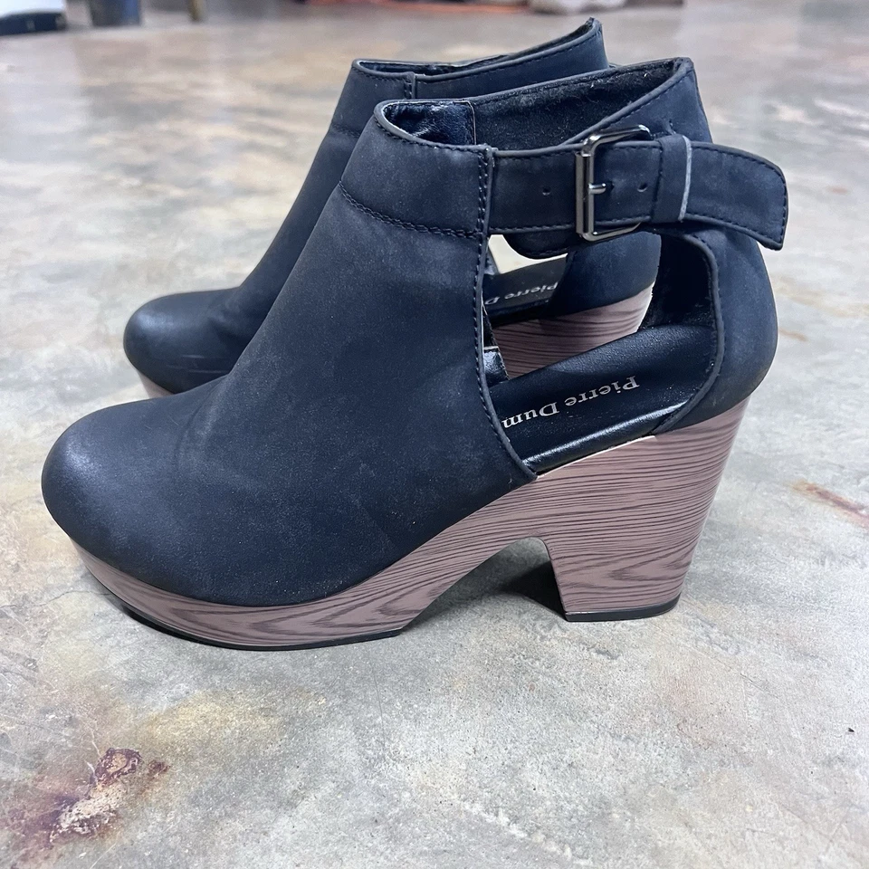 Черные замшевые сабо с вырезом Pierre Dumas размер 7,5 - Изображение 2 из 4