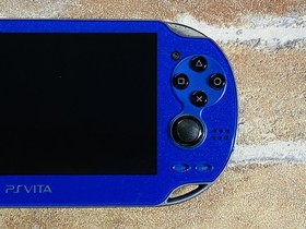 SONY PS Vita PCH-1000 Sapphire Blue ZA04 Playstation Charger 8GB Tested EX DDP