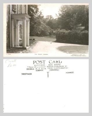 Alte Postkarte - Das Priorat Bodmin Cornwall Echtfoto UNBESPIELT