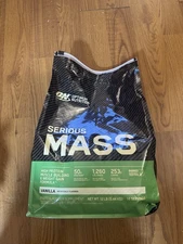Optimum Nutrition Serious Mass Weight Gainer Protein Vanilla 12lb Muscle Build