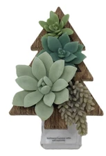 Bath Body Works Wood Succulent Christmas Tree Wallflower Plug In Wooden Holiday