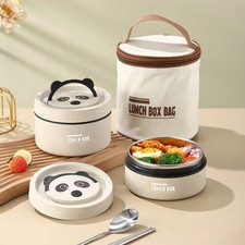 Cute Lunch Box Set with Insulated Carry Bag