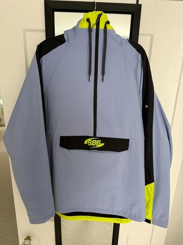 686 Waterproof Men's Anorak Snow Jacket Large, Light Purple/Yellow, Lightly Used - product listing photo