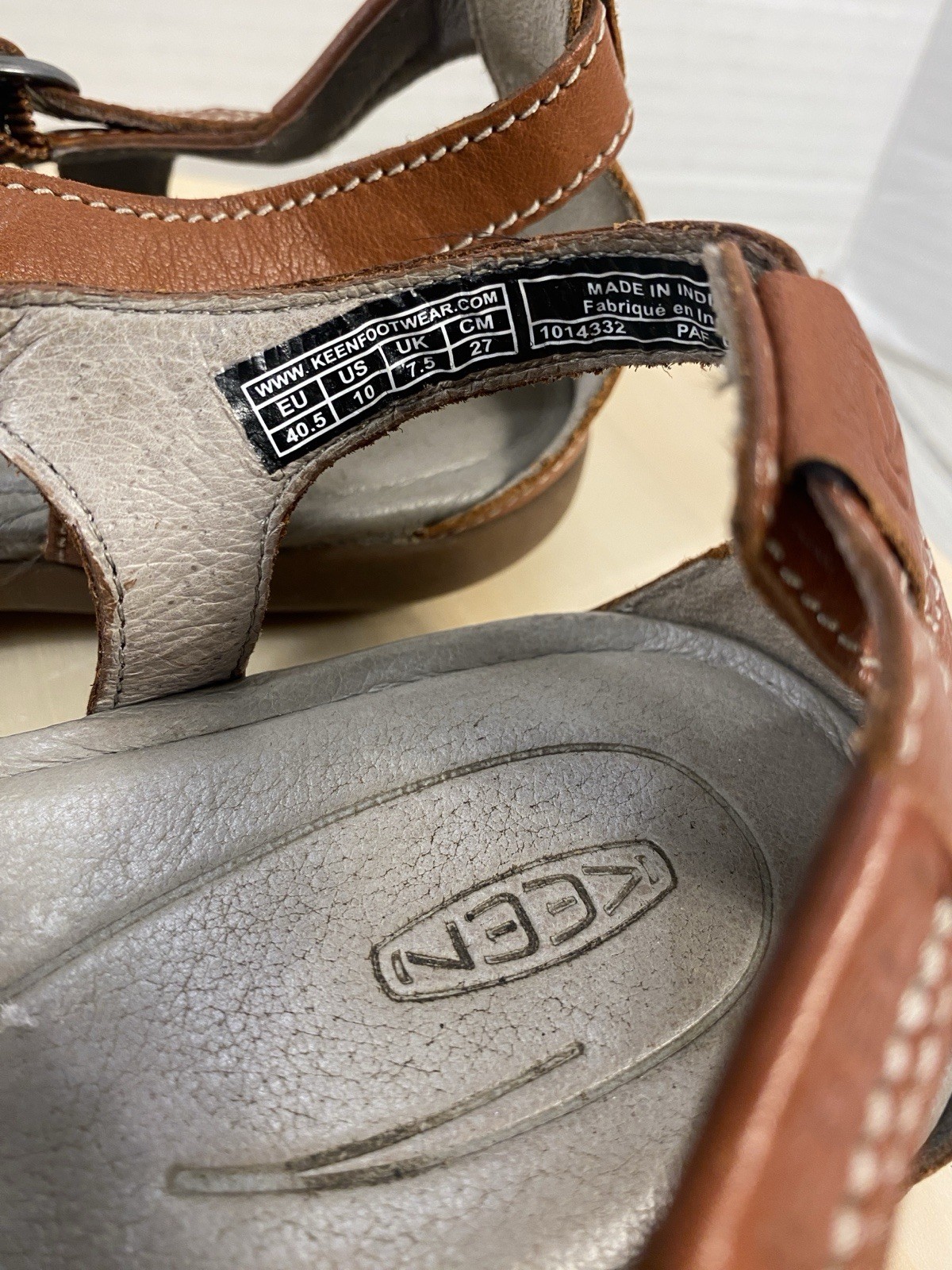 SANDALI SCARPE KEEN JETTY ROSE CITY CON CINTURINO A T IN VERA PELLE taglia 10