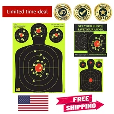 18x24 Inch Silhouette Splatter Target - 25 Pack High Visibility Shooting Targets