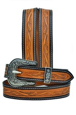 Affilare Western belt for kids Tooled Belt Leather Belt For Kids, Unisex Western