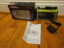 Emergency Radio Raynic 5000 Weather Radio Solar Hand Crank AM/FM/SW/NOAA - Green