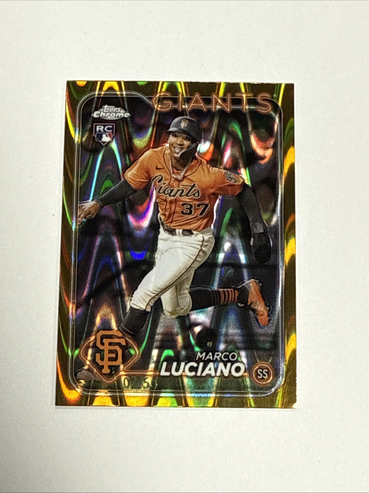2024 Topps Chrome Gold Refractors #210 Marco Luciano /50 San Francisco Giants