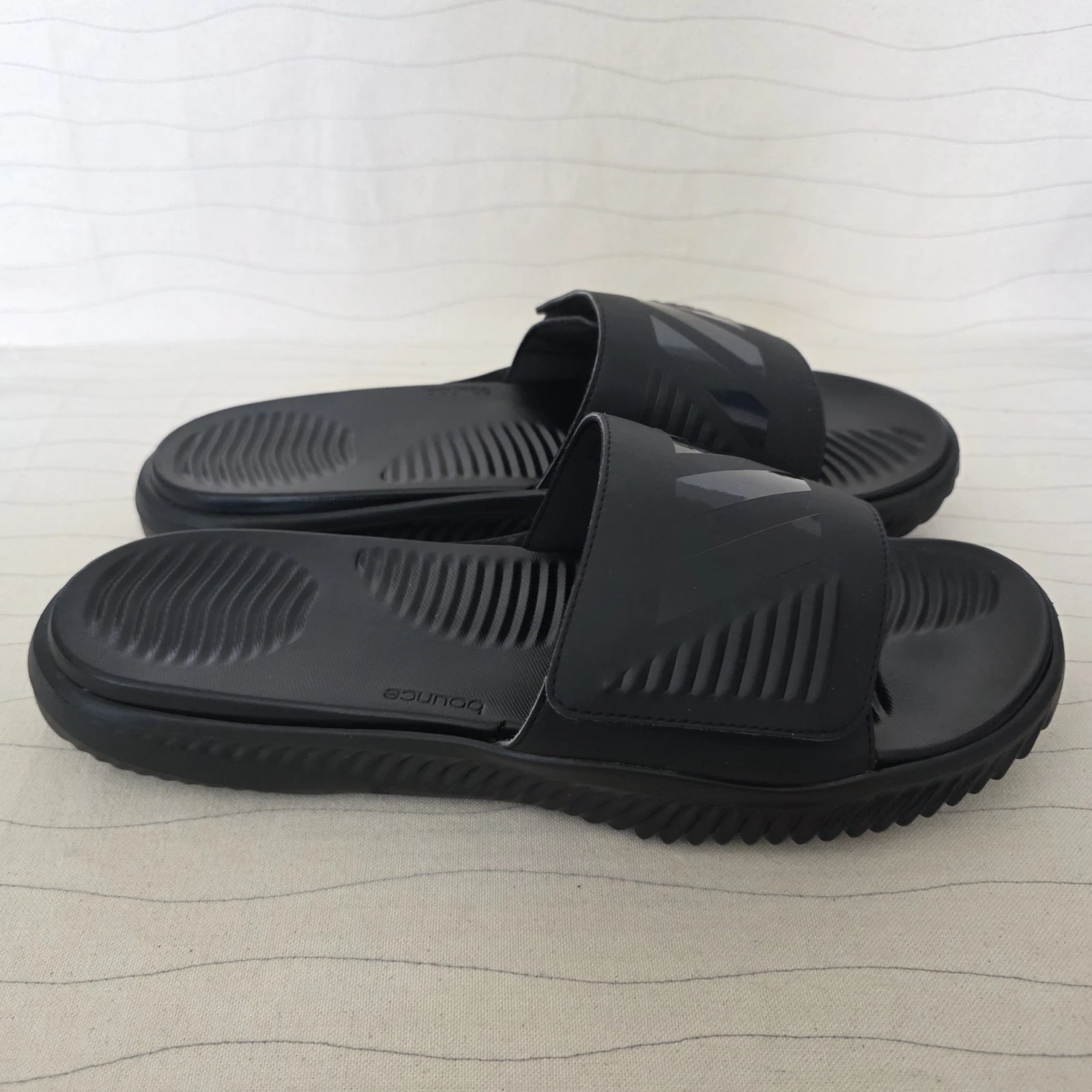 Sandali Adidas uomo Alphabounce Slides neri regolabili B41720 taglia 13