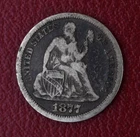 1877 CC US Seated Liberty Dime Silver Carson City No Reserve