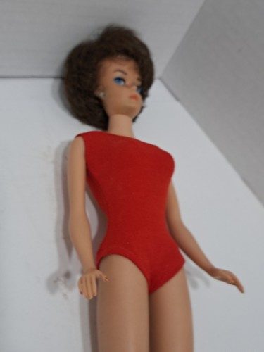 1961 Mattel Black Bubble Cut 850 Barbie Doll #8 BothEarrings Pale Lips Toe Japan - Picture 13 of 18