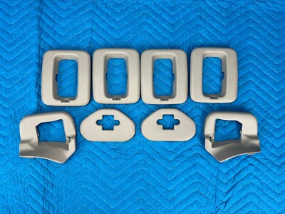 Lexus LX470 3rd Row Seat Track Brackets Covers Tan:LF40 8pc Set