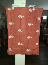 Ink Ivy "Brick Red Embroidered Teardrop" Quilted Standard Sham