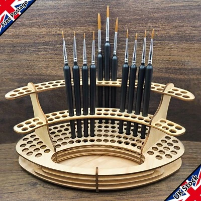 SQUIRREL WIZARD Artists Art Paint Brush/Pencil Holder Stand Upright Organizer Rack | 90+ Holes