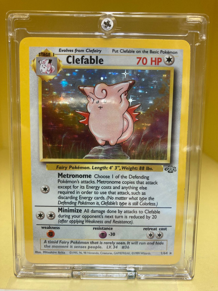 1999 Wizards Pokemon JUNGLE SET Clefable Holo Ultra Rare