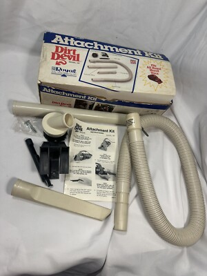 #ad vintage dirt devil vacuum attachments box and pieces $9.00