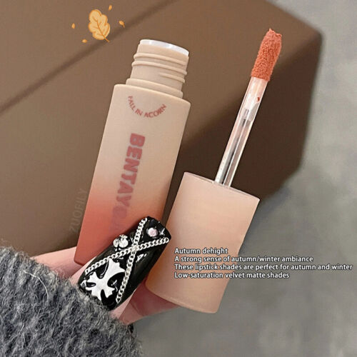 Lip Gloss Samt Matt Lippenstift Langhaltend Makeup Lippenstift Schlamm Kosmeti % - Picture 10 of 25