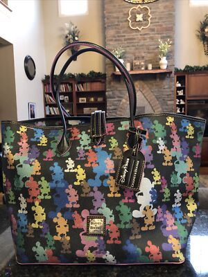 NWT Mickey Mouse 10th Anniversary Shopper Tote- Colorful and Shimmers!