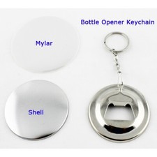 58mm Bottle Opener Key Chain Button Badge Parts DIY Maker Supplies 100PCS/Set