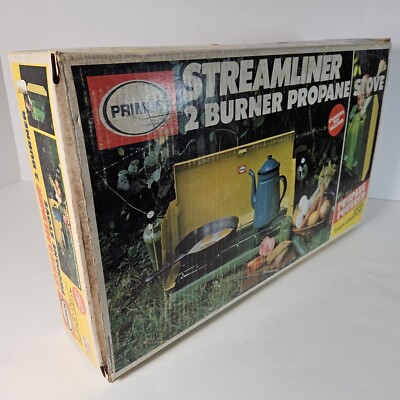 NEW IN BOX VINTAGE PRIMUS Streamliner 2 BURNER STOVE CAMPING propane STOVE NOS