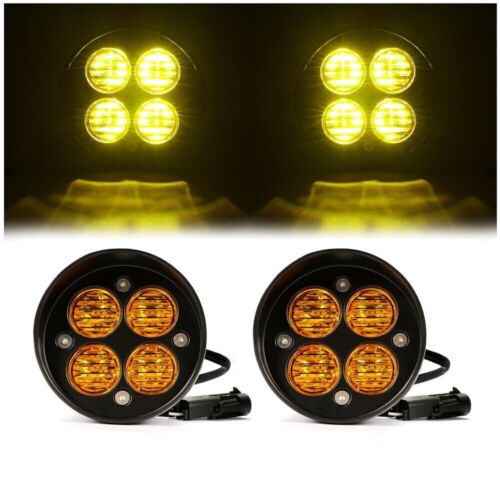 LED FOG LIGHTS FOR TOYOTA TACOMA 4RUNNER 2010-2023 TUNDRA AMBER - Picture 2 of 16