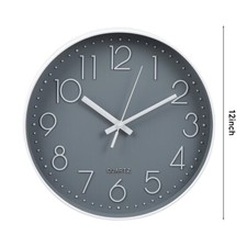 12inch Wall Clock Silent Non Ticking Clock for Living Room Bedroom Home Office
