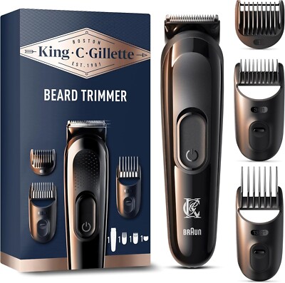 King C. Gillette kabelloses Barttrimmer-Set für Männer Elektrorasierer 2-poliger UK-Stecker