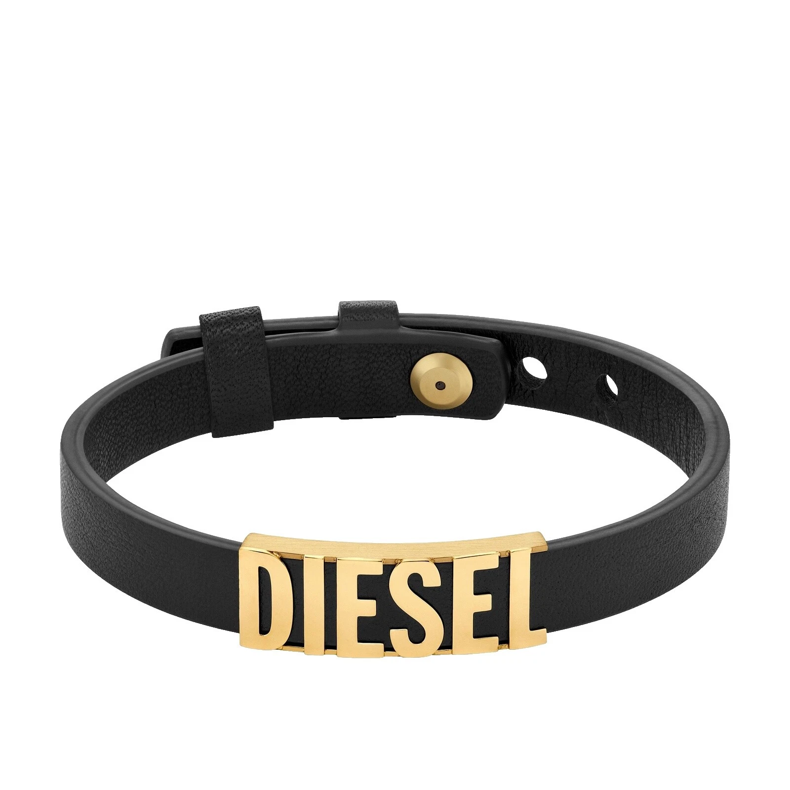 Diesel Leather Black Jewelry for Men