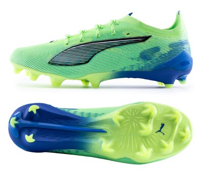 PUMA Men ULTRA 5 Ultimate FG Cleats Green Soccer Football Boot