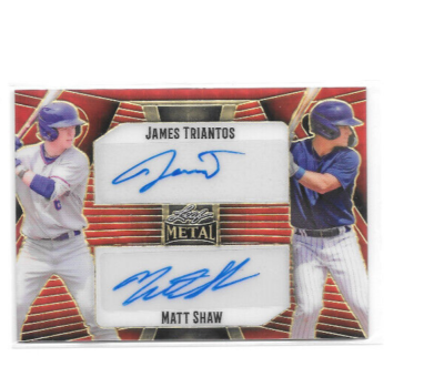 Matt Shaw James Triantos 2023 Leaf Metal Dual Auto 1/1 | eBay