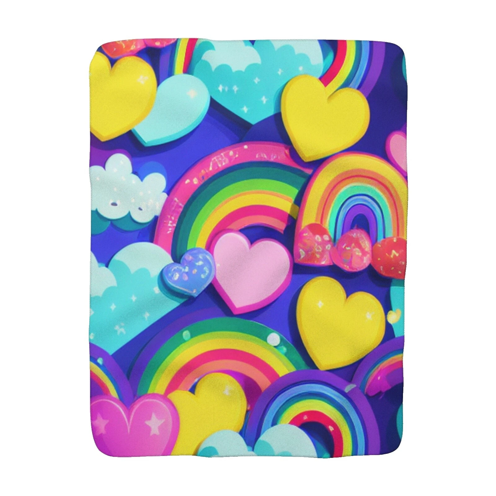 Cobijas y mantas de lana corazones love