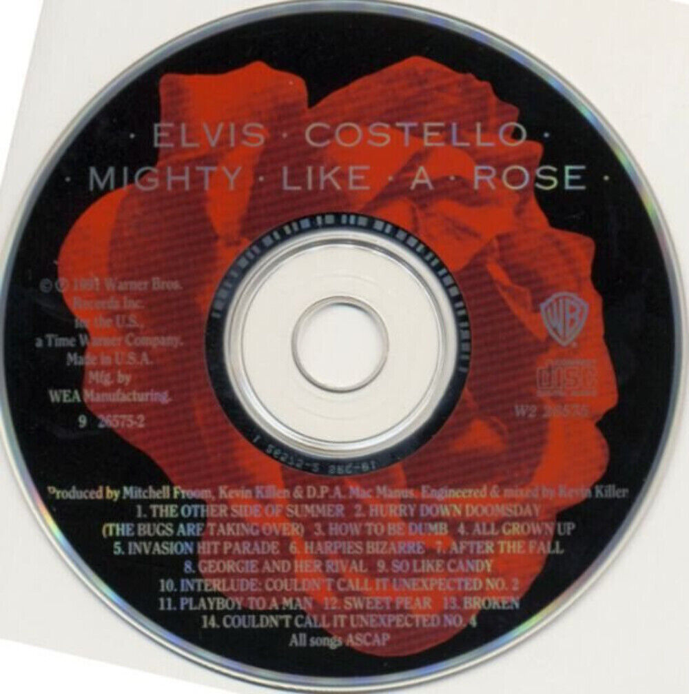 欧LP Elvis Costello Mighty Like A Rose MOVLP915 Warner Records, Musi /00260 Elvis Costello – Mighty Like A Rose – CD (Album), 1991