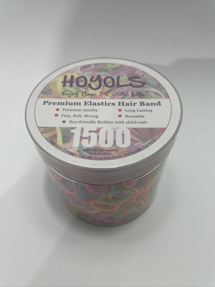 HOYOLS Baby Hair Ties Hair Rubber Bands for Toddler Infants Kids Girls Thin  Small Hair Elastics 1500 Piece Pack 2.Multi-Color 1500 pcs