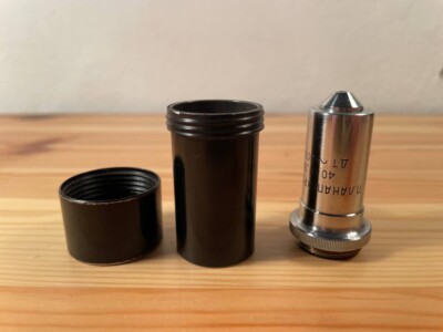 Microscope Vintage Soviet Lens Objective GOI Planapohromat 40 x 0.30 #6897