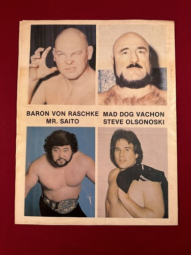 AWA Major League Wrestling Program #304 Andre The Giant Hulk Hogan W/ Match Card - Picture 5 of 6