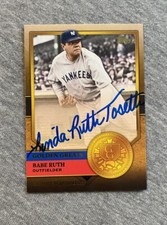 YANKEES LINDA RUTH TOSETTI AUTOGRAPH 2012 TOPPS GOLDEN GREAT BABE RUTH CARD #75