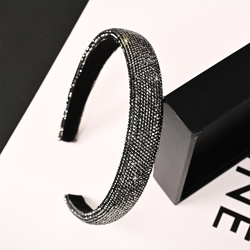 Full Rhinestone Headband Alice for Women's Shiny Hair Band Hoop Hair