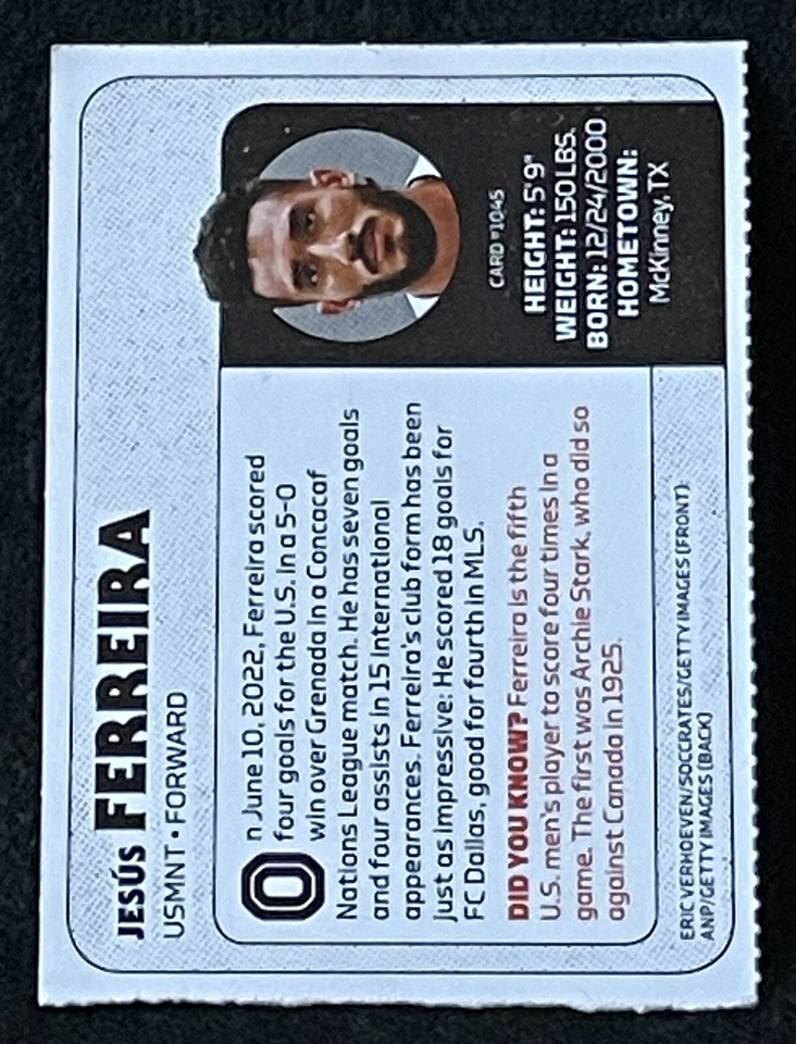 JESUS FERREIRA ROOKIE 2022 Sports Illustrated for Kids SI #1045 USMNT Soccer NM+ - Image 2 of 2