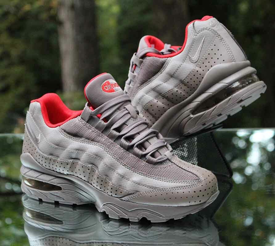 Nike Air Max 95 Sepia Stone Grey Size 5Y Red Custom 922173 Nike Air Max 95 Sepia Stone Grey Size 5Y Red Custom 922173