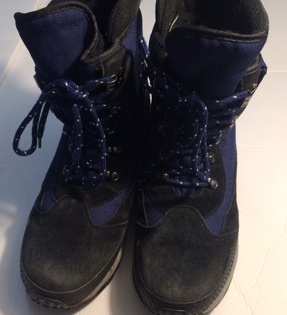 LL Bean Kids Hiking/Winter Boots Blue/Black With Side Pocket on Boot Size 8 eBay