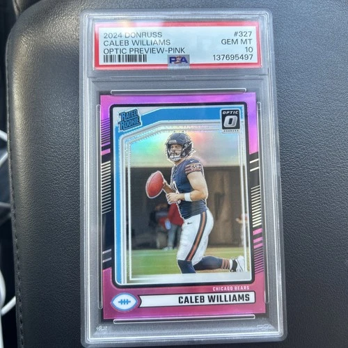 2024 Donruss Caleb Williams Optic Preview PINK Rated Rookie RC #327 PSA 10 BEARS