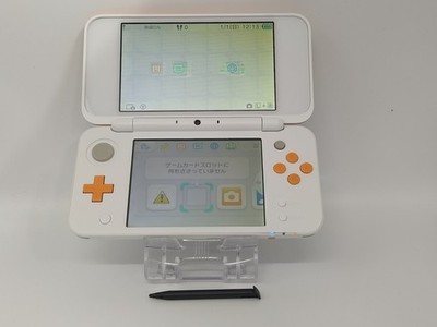 B5552 Nintendo new 2DS console LL XL White x Orange Japan w/pen fx