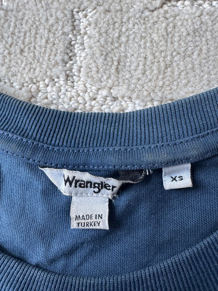 Camisa Wrangler X Free People Tiger de gran tamaño talla XS azul gris Foto 3 de 4